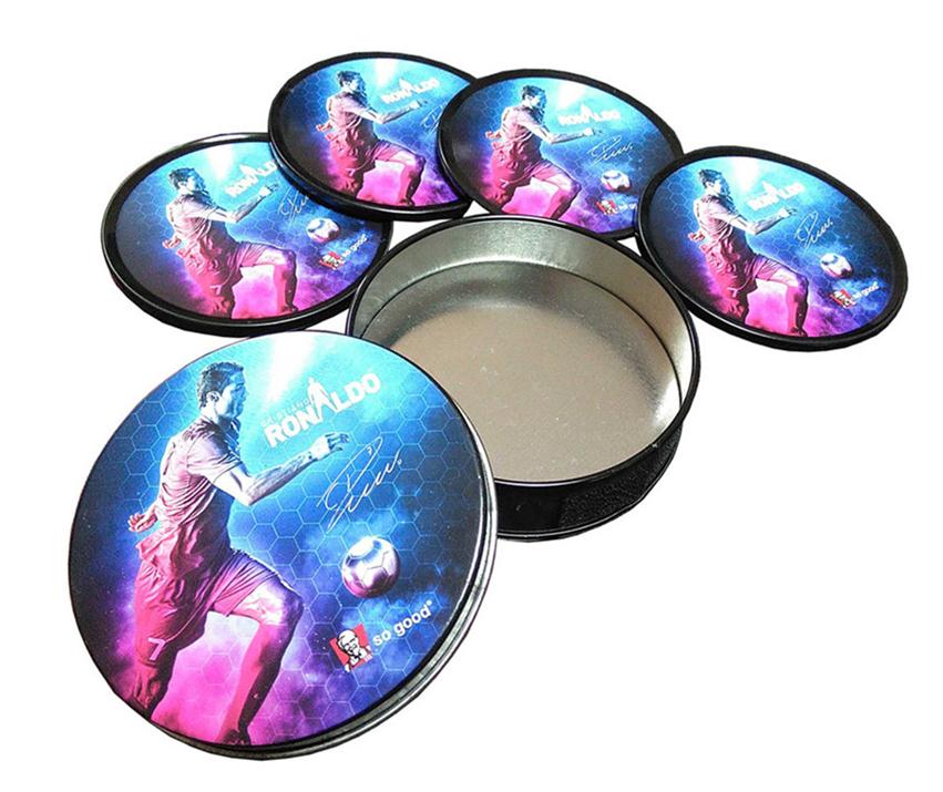 Tableware Round tin coaster set